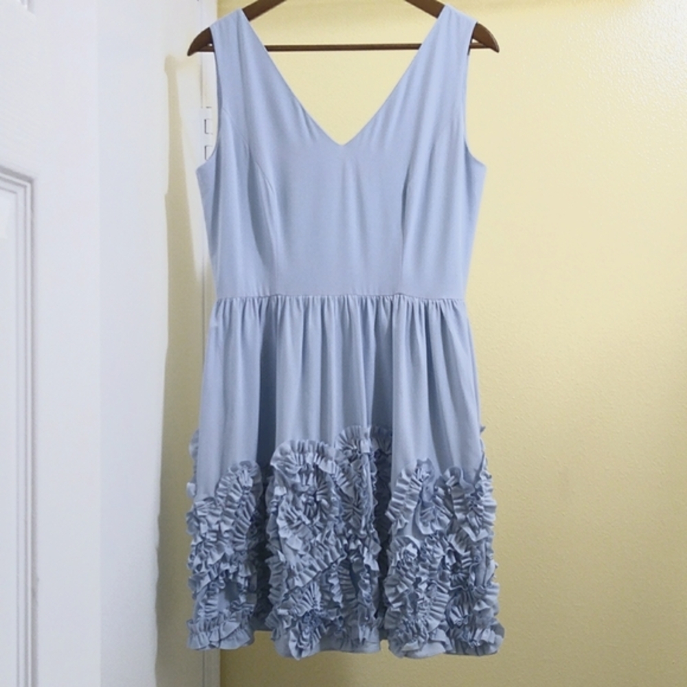 Blue Ruffle Sleeveless Mini Dress‎ - Sz Medium